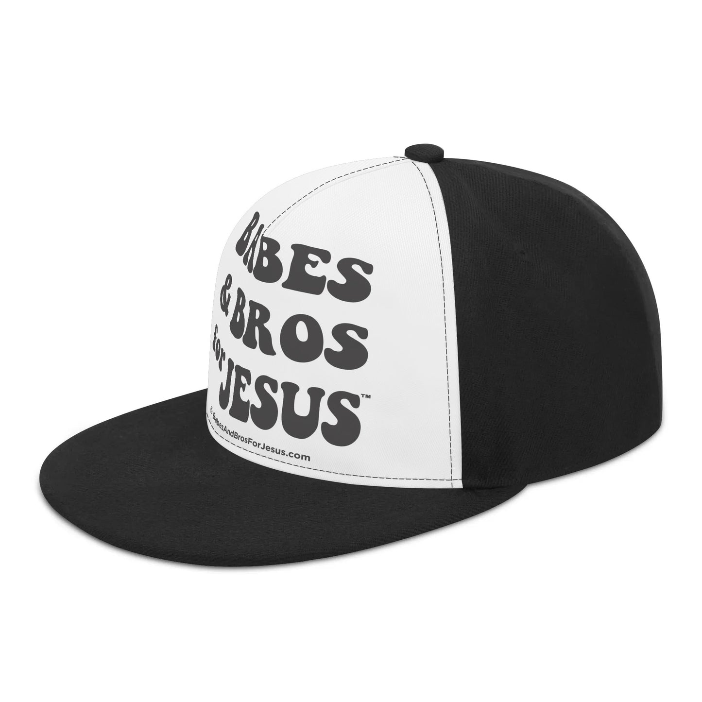 Black and White Print Babes and Bros for Jesus Casual Hats