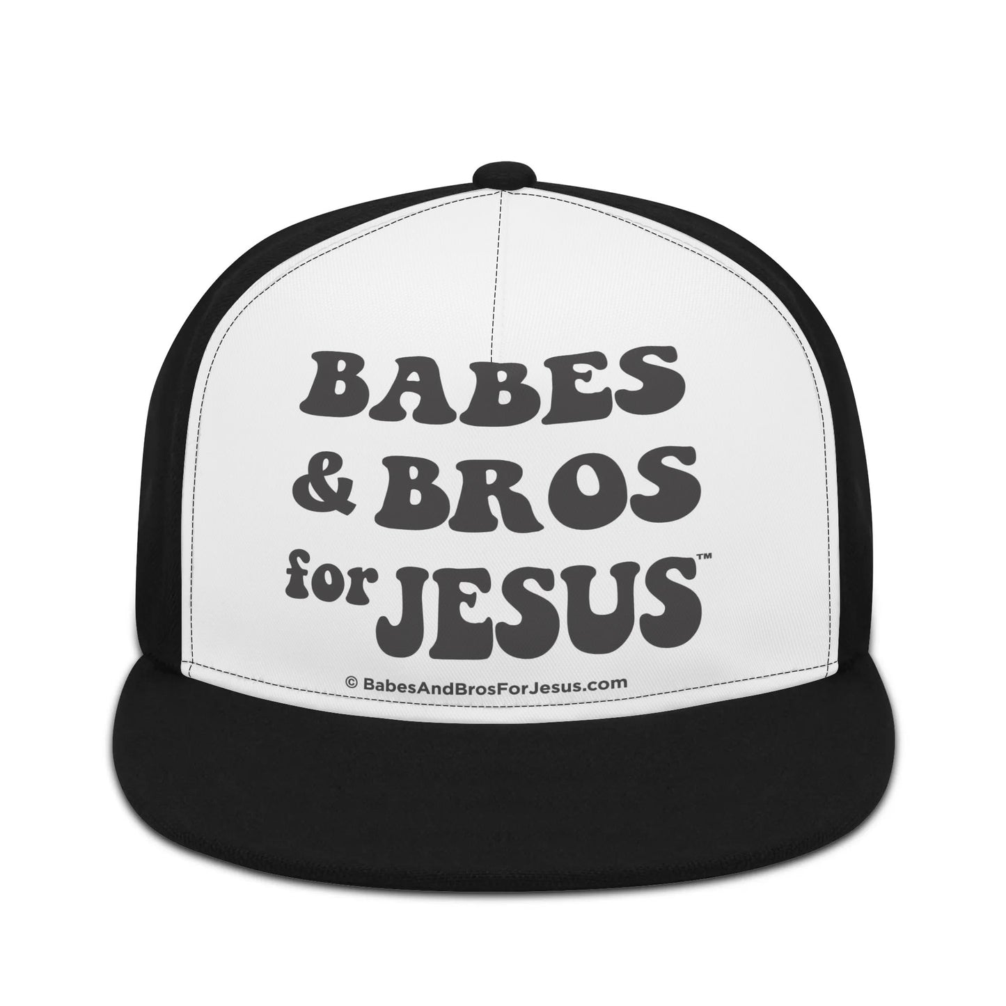 Black and White Print Babes and Bros for Jesus Casual Hats