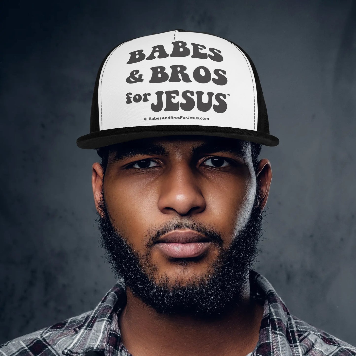 Black and White Print Babes and Bros for Jesus Casual Hats