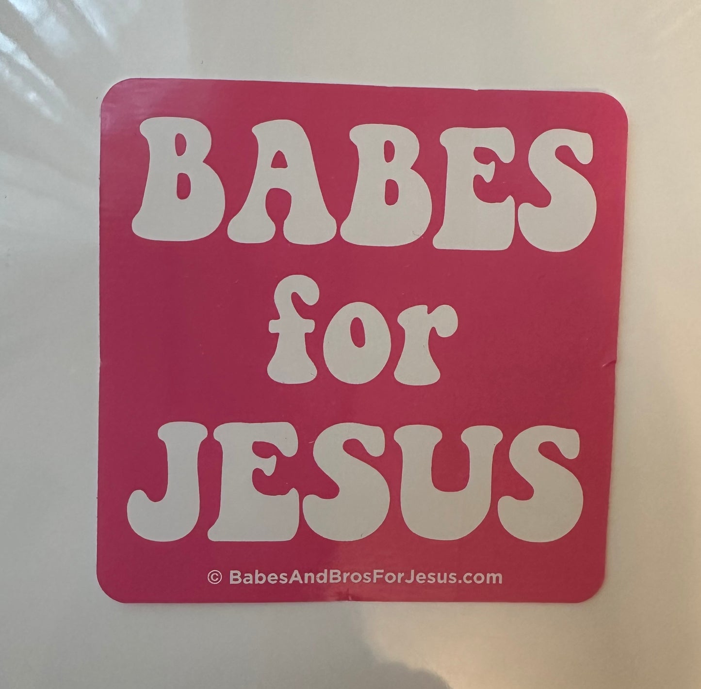 Babes for Jesus bumper sticker